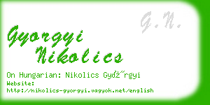 gyorgyi nikolics business card